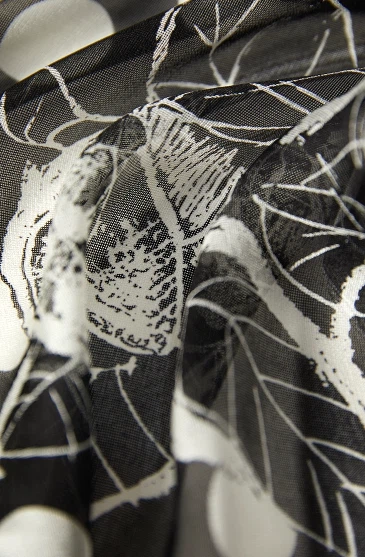 Custom Polka Dot Classic Black And White Design Silk Scarf