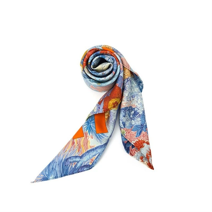 Oil Painting Art High Grade Hand Rolled 100% Silk Scarf