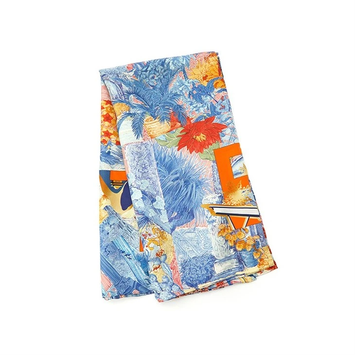 Oil Painting Art High Grade Hand Rolled 100% Silk Scarf